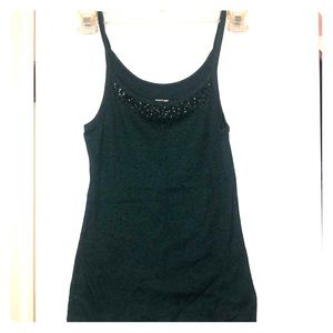 Tank top with bedazzeling at the top